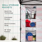 Best Choice Products 10x10ft Easy Pop Up Canopy w/Side Wall, 10 Pockets, Portable Carrying Case, 1-Button Setup, 4 Weight Bags - American Flag