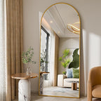 71"x28"Floor Mirror Full Length,Arched Full Length Mirror with Stand,Full Body Mirror,Hanging or Large Leaning for Bedroom Living Room Gold