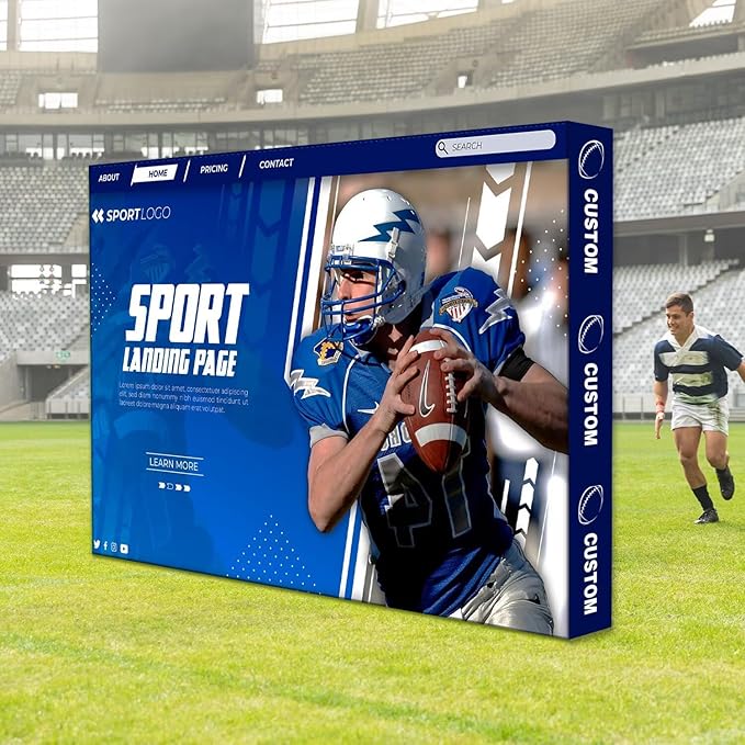 Custom Pop Up Display Trade Show Backdrop with Stand 7.5 x 10 FT Large Tension Fabric Backdrop Display Portable Tradeshow Booth Display Banner for Business,Campuses, Weddings, Corporate