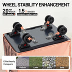 (Large) Fanwoli Reusable Grocery Bag on Wheels with Upgraded Wrinkle-Resistant Fabric | Enhanced Stability Wheels & Extended Handle | Foldable Shopping Trolley for Laundry, Carries Up to 130 L