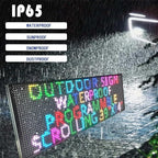 HS Programmable Scrolling Led Sign, Outdoor Digital Display Messsage Board, Full Color High Brightness WIFI Control,Text Customable, for Business Store Restaurant Public(P10 39''x14'')