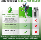 Small Pet Select Heavy Duty Cord Cover - Black, 10ft - Ultra Durable Electrical Cable and Wire Protector for Rabbits, Dogs, Cats and Other Pets - Cord Management and Animal Protection