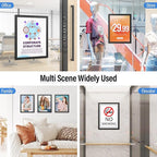Magnetic Sign Holder 8.5 x 11 Inches Self-Adhesive Magnetic Display Frame 6 Pack Magnet Sign Holders Picture Frame Document Holder for Wall, Window, Classroom, Office, Poster Store（The back is self-adhesive）