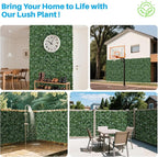 Patio Paradise 4'x8'-7Pc Faux Ivy Fence Privacy Screen Artificial Greenery Wall Backdrop,Fake Grass Wall Panels for Outside Apartment Balcony,Vine Leaf Decor for Outdoor Patio Chain Link