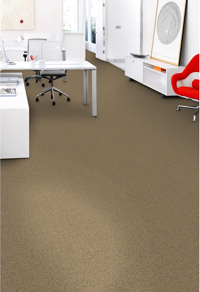 Mohawk Advance 24" x 24" Berber (Loop pile), 0.11" Pile Height, Carpet Tile, Nylon Fiber, Biscotti Color, (24 Tiles), (96 sqft/carton)