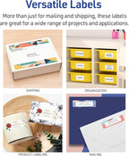 Avery Printable Address Labels with Sure Feed, 1" x 2-5/8" Customizable Stickers, White, 15,000 Blank Mailing Labels Total (2-Pack of 45160)