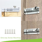 Heavy Duty 4-Digit Combination Locking Bolt - Reinforced Zinc Alloy Security Slide Latch for Gates, Sheds, Barns, Fences & Cabinets - Childproof Design & Anti-Theft Password Setting (Silver)