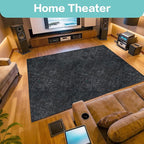 jxgzyy Soft Carpet Tiles 20×20 Inch, 0.38'' Padded Carpet Squares, Non-Adhesive Carpet Flooring with Textured Silicone Back, Easy DIY Seamless SplicingTiles for Corners, 4 Pcs/10.8 Sqft