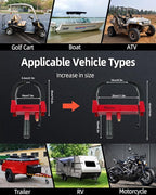 Trailer Security Adjustable Tire Lock Anti Theft Wheel Lock for Trailers, Car, SUV, Boat, Motorcycle, Golf Cart - Great Deterrent, Wheel Clamp Lock with Keys