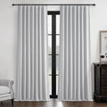 Light Grey Blackout Curtains 102 Inch Length 2 Panels Set for Bedroom, Modern Faux Linen Room Darkening Pleated Gray Burg with Rod Pocket Back Tab Insulated Curtain for Office Sunroom (50"Wx102"Lx2 )