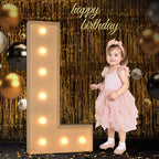 Marquee Letters 3 Feet Tall, 3FT Large Light up Letters L, Big Sign L with Warm White Light for Birthday Wedding Proposal Engagement Graduation Party Backdrop Decorations