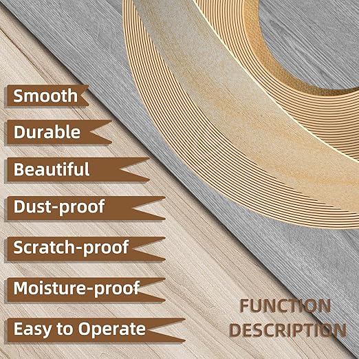 GSCIT Club Birch Edge Banding, 5/8 inch x 500ft roll of Veneer Edge Banding -Pre-glued Flexible, Real Wood Tape Banding for Cabinet Repair Furniture Restoration
