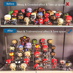 12 Inch Acrylic Shelf for Perfume Organizer in 2 Pack, 4 Tier Funko POP Shelves, Cologne Organizer Tiered Riser Display Stand, Acrylic Display for Decoration