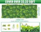 Artificial Grass Wall 40"x120"(33.33 SQFT), Boxwood Wall Panels UV-Protected Greenery Privacy Hedge Screen for Indoor Outdoor Patio Balcony, Party Garden Fence Decor