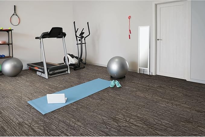 Mohawk Advance 36" x 12" Berber (Loop pile), 0.11" Pile Height, Carpet Tile, PET Fiber, New Shoes Color, (24 Tiles), (72 sqft/carton)