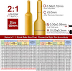 Chanzon 2:1 Ratio - 80Ft Roll - 3/8" (10mm) Heat Shrink Tubing 2:1(25M Total Length) Yellow Polyolefin Sleeving Wrap Shrinking 2 to 1 1pcs