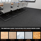 16-Pack 20"x20" Carpet Tiles, Non-Adhesive Soft Padded Floor Squares with Seamless Look for Home, Office, Indoor & Outdoor Use (43 Sq Ft) (J6)