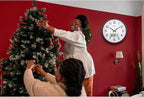 OSTAR 14" Large Analog Digital Display Wall Clock Silent Non-Ticking, Day of The Week Temperature Battery Operated Clock for Living Room Bedroom Kitchen
