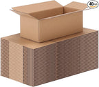 CRUGLA 40 Packs 8x4x3 Shipping Boxes for Small Business, Corrugated Cardboard Boxes Bulk for Shipping Packing Mailing