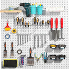 FRIMOONY Pegboard Hooks, with Bins, Peg Locks, for Organizing Various Tools, 204 PCS, 80 of Which are Locks