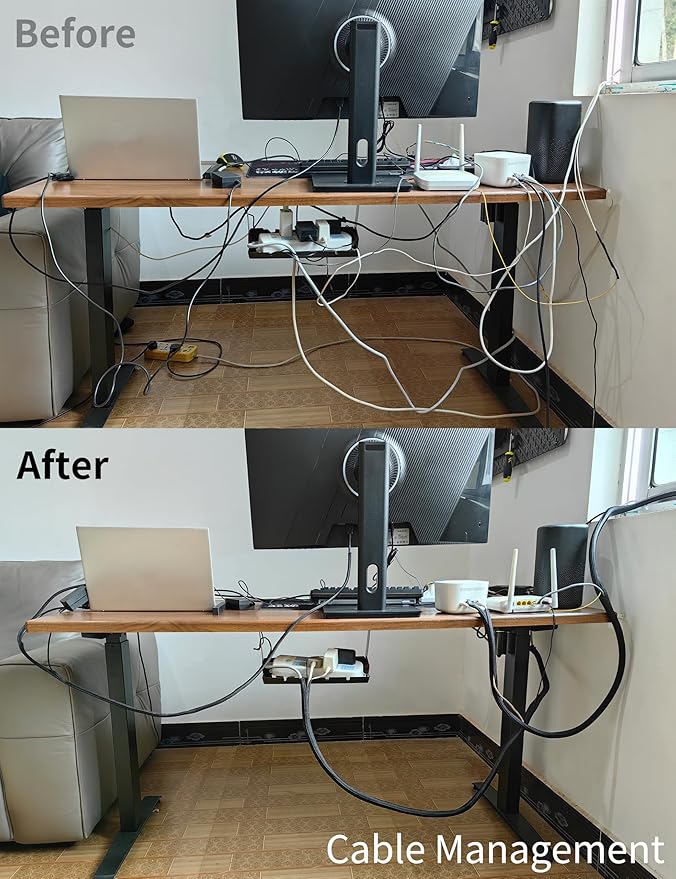 Cable Management Split Wire Loom Sleeve - Cord Hider & Protector for Desk, Pet Chew Proof, Wire Cover Organizer, Flexible Tube for Wires and Cables (3/4 & 1/2 Inch 10FT, White)