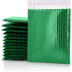 GGR Supplies Metallic Bubble Padded Envelope Mailers, 7.5 X 11 Inches, Waterproof Ultra Resistant Ideal For Packing, Shipping, and Storing. Pack of 25 (Green)