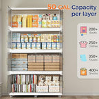 200 Gallon Extra Large Collapsible Storage Bin with Lid, 960QT Stackable Plastic Organizer with 6x Wheels, Foldable Drawer Cabinet for Closet, Living Room Office, Kitchen 4Pack, White