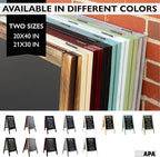 Ilyapa Wooden A-Frame Sign with Eraser & Chalk - 21 x 30 Inches Magnetic Sidewalk Chalkboard – Black Menu Display for Restaurant, Business or Wedding