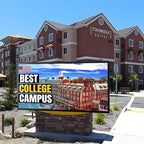 P5 Outdoor LED Sign 65"×34" – Full Color Scrolling Display Board with WiFi/USB Control, 320×160 High Resolution, IP65 Waterproof for Storefront Advertising