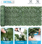 Patio Paradise 3'x34'-1Pc Faux Ivy Fence Privacy Screen Artificial Greenery Wall Backdrop,Fake Grass Wall Panels for Outside Apartment Balcony,Vine Leaf Decor for Outdoor Patio Chain Link