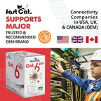fast Cat. Cat6 Ethernet Cable 1000ft - 23 AWG, CMR, Insulated Solid Bare Copper Wire Cat 6 Cable with Noise Reducing Cross Separator - 550MHZ / 10 Gigabit Speed UTP LAN Cat6 Cable 1000ft - CMR (Red)