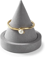 Oirlv Microfiber Single Bracelet Display Stand Professional Jewelry Stand for Bangle Bracelet Watch (Light Grey,Microfiber)