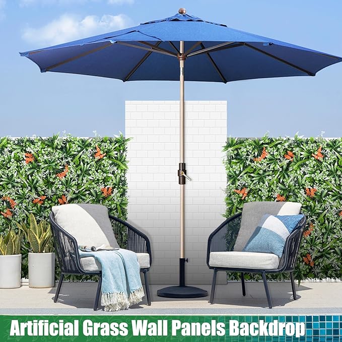 Greenery Wall Panels, 20"x20" 16PCS UV Protected Fake Grass Backdrop Privacy Fence Screen, Artificial Hedges for Outdoors Indoors Green Decor