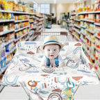 Shopping Cart Cover for Baby,2-in-1 High Chair Cover with Portable Cloth Bag,Cart Seat Pad for Babies Grocery Cushion Cover Restaurant,Suitable for All Supermarkets