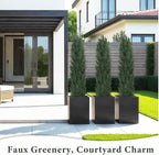 THE BLOOM TIMES 6ft Large Topiary Trees Artificial Outdoor Set of 2, UV Resistant Faux Cedar Pine Cypress Bushes & Shrubs, Fake Plants for Front Porch Outside Planter Patio Decor 6 Foot Tall