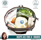 Rachael Ray Chillout Soft Cooler Bag, Large Reusable Insulated Grocery Bag with Zippered Top, Travel Tote for Hot or Cold Food, Grocery Tote Bag