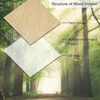 GSCIT Club 12 PCS Oak Wood Veneer, 8 inch x 8 inch Wood Edge Banding Pre-glued Flexible, Veneer Tape Banding for Cabinet Repair Furniture Restoration