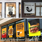 Custom Business Window Film, Custom Signs, Business Windows Graphics Decal, Personalized Frosted Window Advertising Sticker, Design Photos and Text Window Film 18 x 79in
