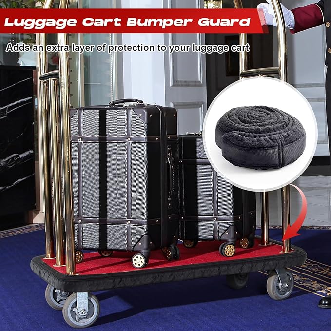 Bellman Cart Bumper Guard and Wall Protector Hotel Luggage Cart Bumper Collision Protector Cover for Airport & Travel Accessory Indoor & Outdoor Use(Large)