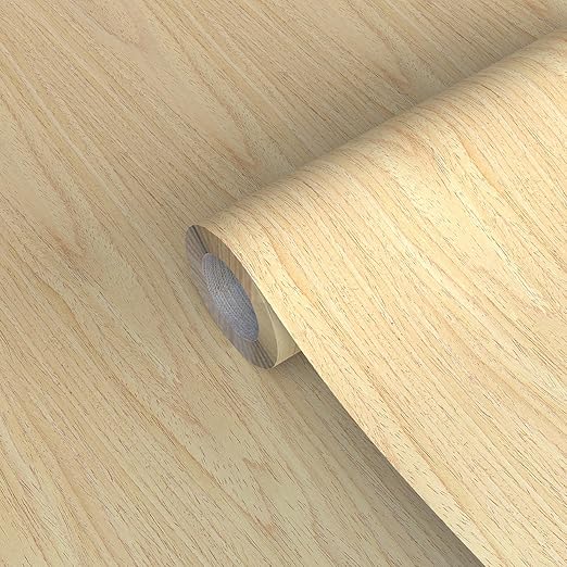 GSCIT Club Wood Veneer, 8 inch x 50ft Oak Edge Banding Preglued Flexible, Veneer Tape Banding for Cabinet Repair Furniture Restoration