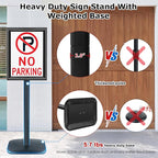 3 Pack Heavy Duty Sign Holder Stand 11x17 Inch - Pedestal Floor Standing Sign Holder with Weighted Base - Vertical & Horizontal Poster/Menu Display Stands for Indoor/Outdoor Advertising, Black