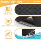 Aobrill Rubber Grip Tape, 6 Pcs Strong Adhesive Non-Slip Tape, Enhanced Cuttable, Heat Resistant, Customizable with Grip for Handles and Contact Surfaces (Black, 6In x 9In)