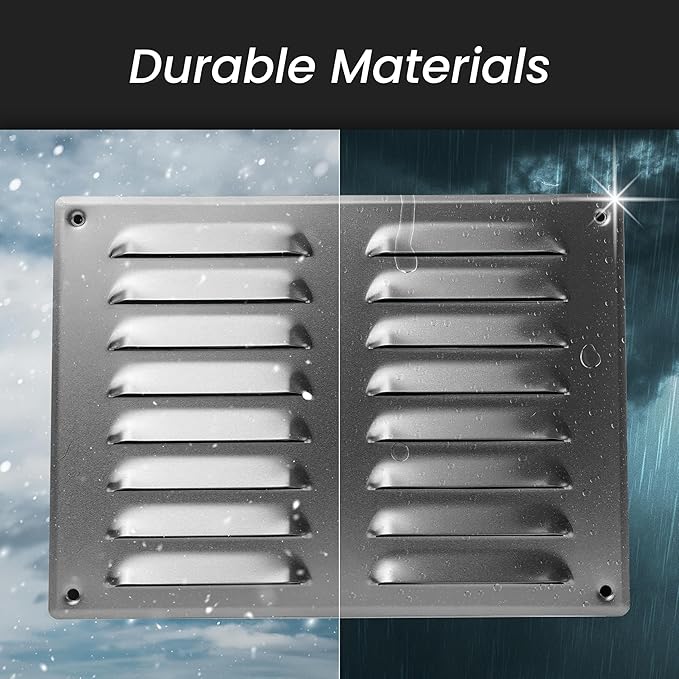 Repa Market 2-Pack Black Air Vent Cover 12" x 6" Inch (Outer Dimensions) - Steel Return Air Grilles - for Ceiling and Sidewall - HVAC - with Protection Screen (11.81" x 5.90" Inch)