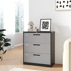 3 Drawer Lateral File Cabinet with Lock, Metal Steel Filling Cabinets for Home Office, Gray Lockable Storage Cabinet for Hanging Files Letter/Legal/F4/A4 Size-Assembly Required