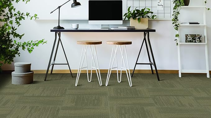 Mohawk Elite 24" x 24" Berber (Loop pile), 0.1" Pile Height, Carpet Tile, Nylon Fiber, Falcon Color, (24 Tiles), (96 sqft/carton)