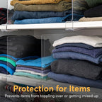 12 Pack Acrylic Shelf Dividers for Closet 11x7.9 Inch – Acrylic Dividers for Shelves Clear Closet Shelf Separators for Purses, Clothes Storage – Vertical Bookshelf Dividers for Bedroom & Kitchen