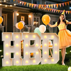imprsv 3FT Block Marquee Letters, Light Up Letters for Birthday, Baby Shower, Wedding & Engagement Parties, D