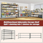 PrimeZone 6 Tier 80.7" H x 55.5" W x 24" D Wire Shelving with Wheels 3600lbs NSF Certified Storage Shelves Heavy Duty Metal Shelf Adjustable Rolling Rack Commercial Garage Restaurant Warehouse 6Pack