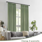DUALIFE Sage Green Pinch Pleated Blackout Curtains 40 x 63 Inches Long, Back Tab Drapes for Living Room Bedroom Thermal Insulated Full Blackout Draperies with Hooks