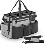 Wearable Cleaning Caddy Bag for Cleaning Supplies,Large Capacity Cleaning Organizer Grey